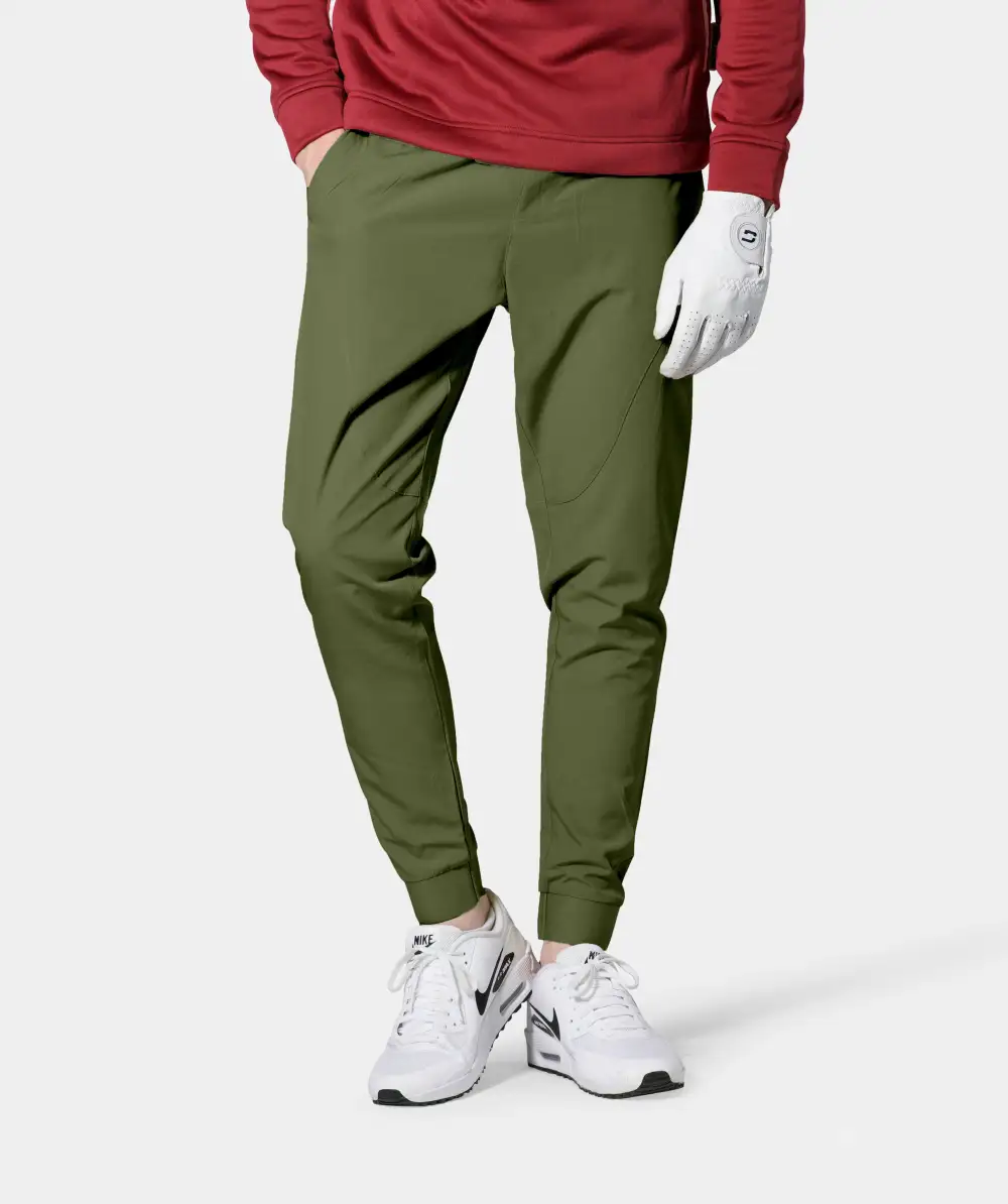 LUXE GOLF JOGGERS - KHAKI - Image 4