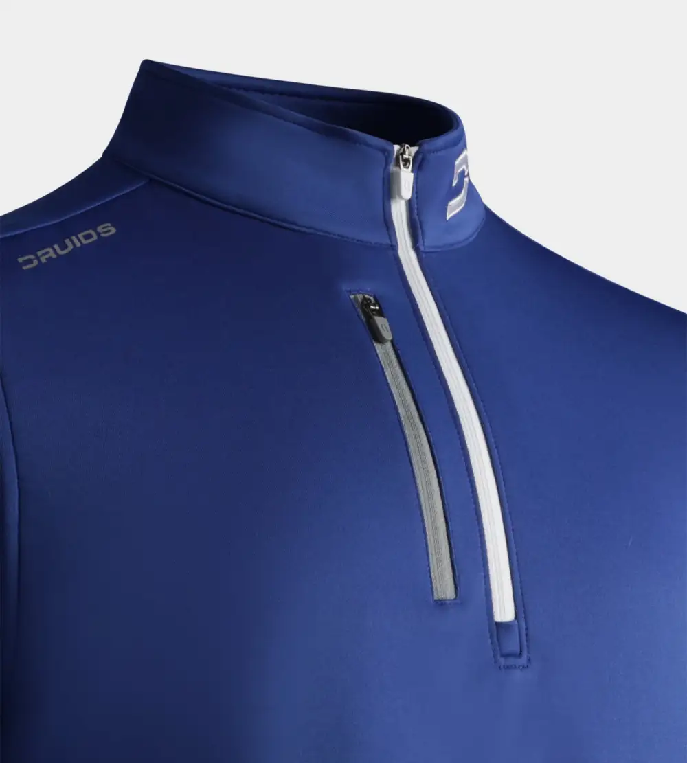 MEN'S ULTRA BLEND GOLF MIDLAYER 1/4 ZIP - BLUE - Image 5