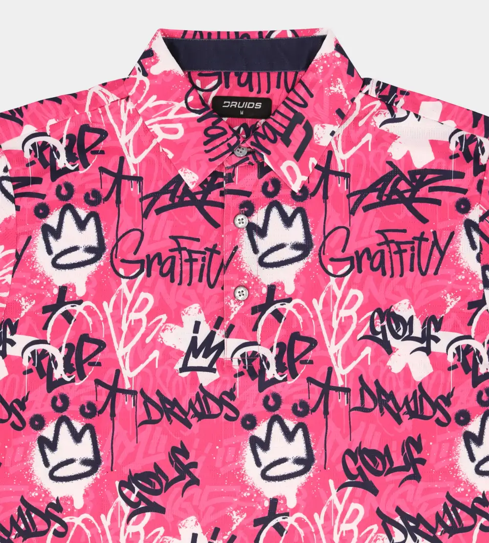 GRAFFITI POLO - PINK - Image 6