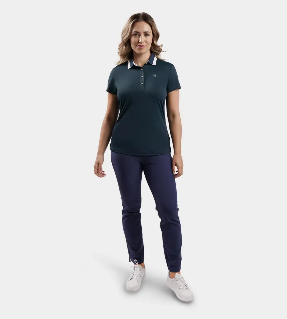 LADIES COUTURE POLO - NAVY - Image 6