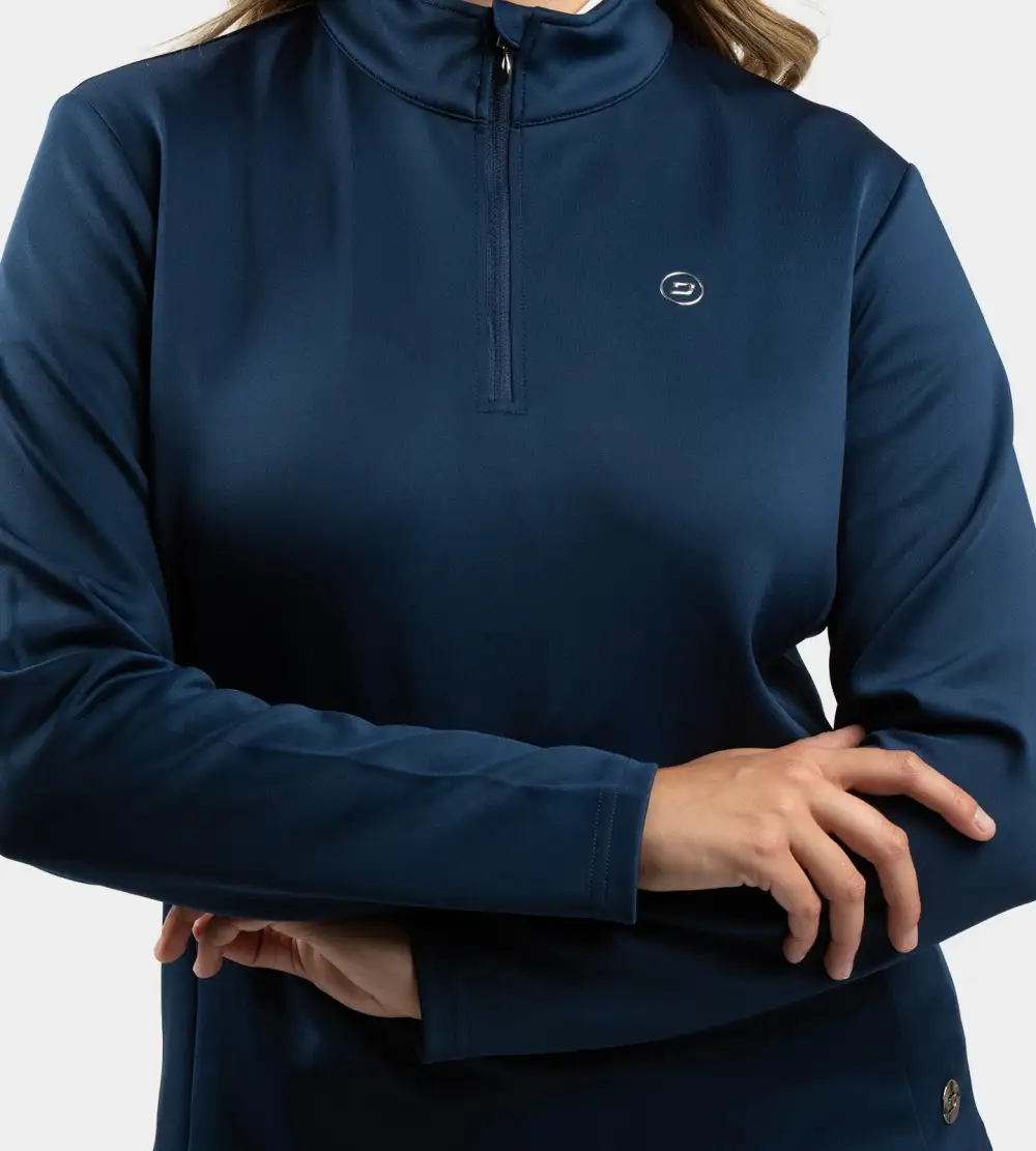 LADIES ULTRA BLEND MIDLAYER - NAVY - Image 2