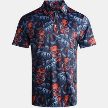 TIKI POLO - NAVY / ORANGE