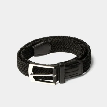LADIES WEBBED BELT - BLACK