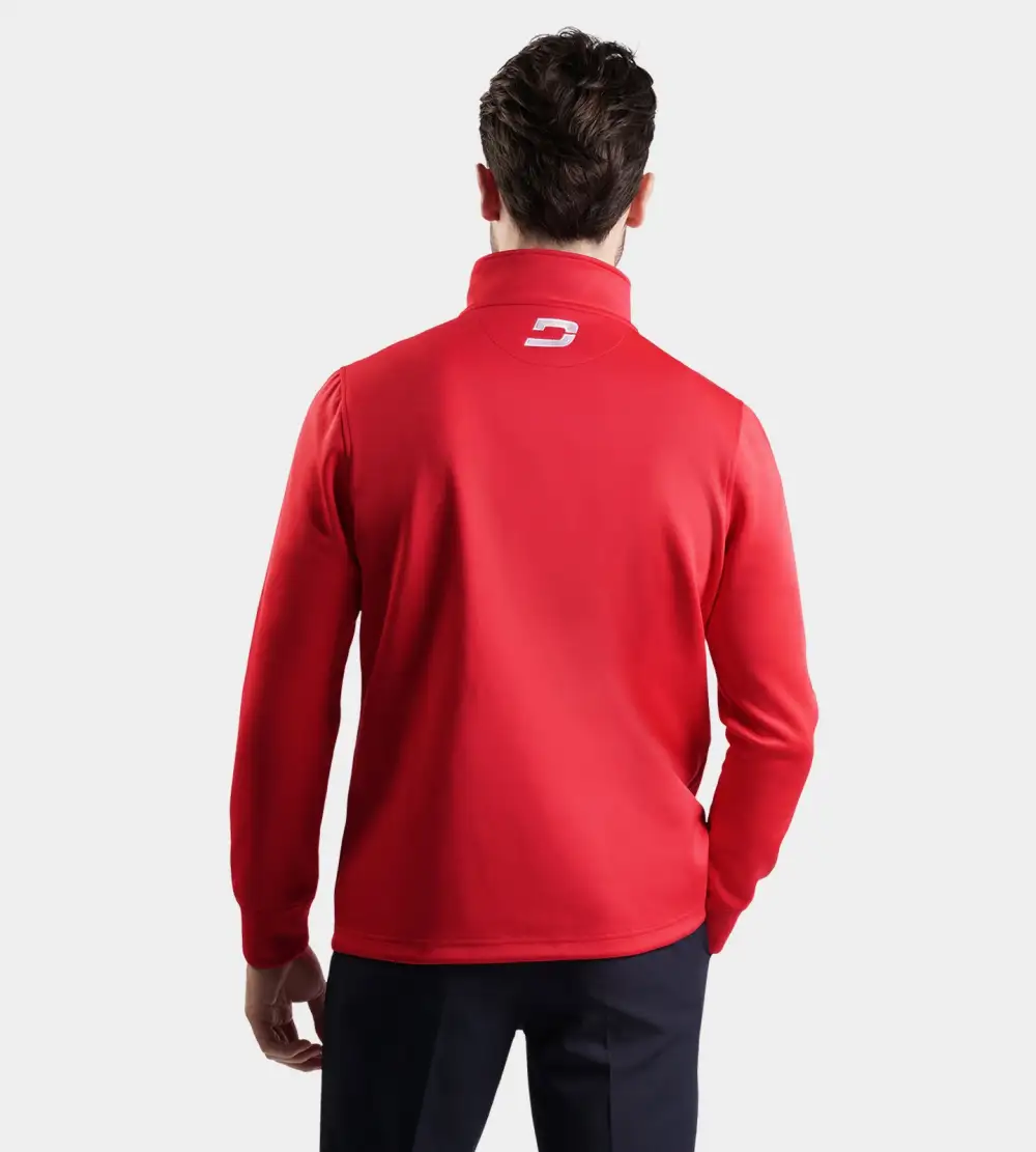 MEN'S ULTRA BLEND GOLF MIDLAYER 1/4 ZIP - RED - Image 6
