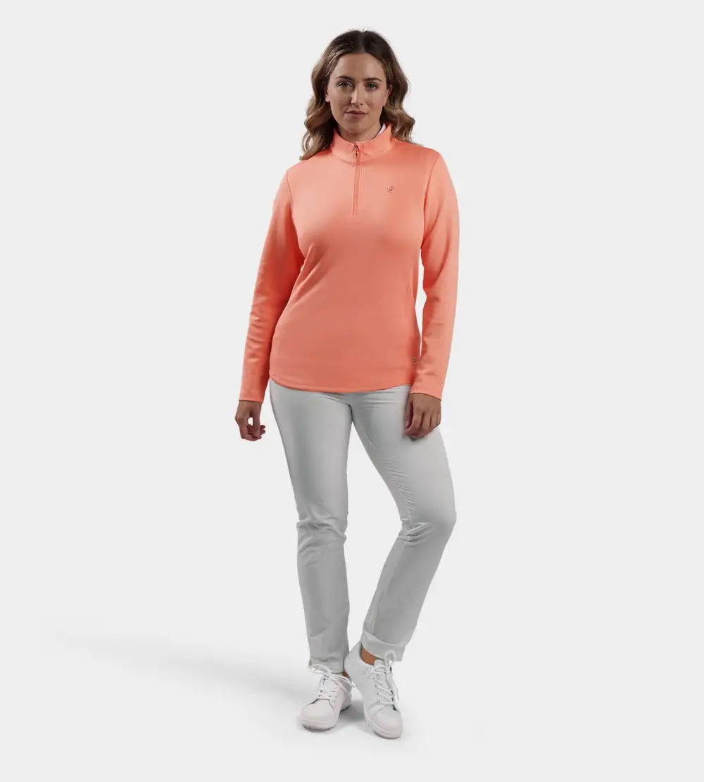 LADIES ULTRA BLEND MIDLAYER - CORAL - Image 5