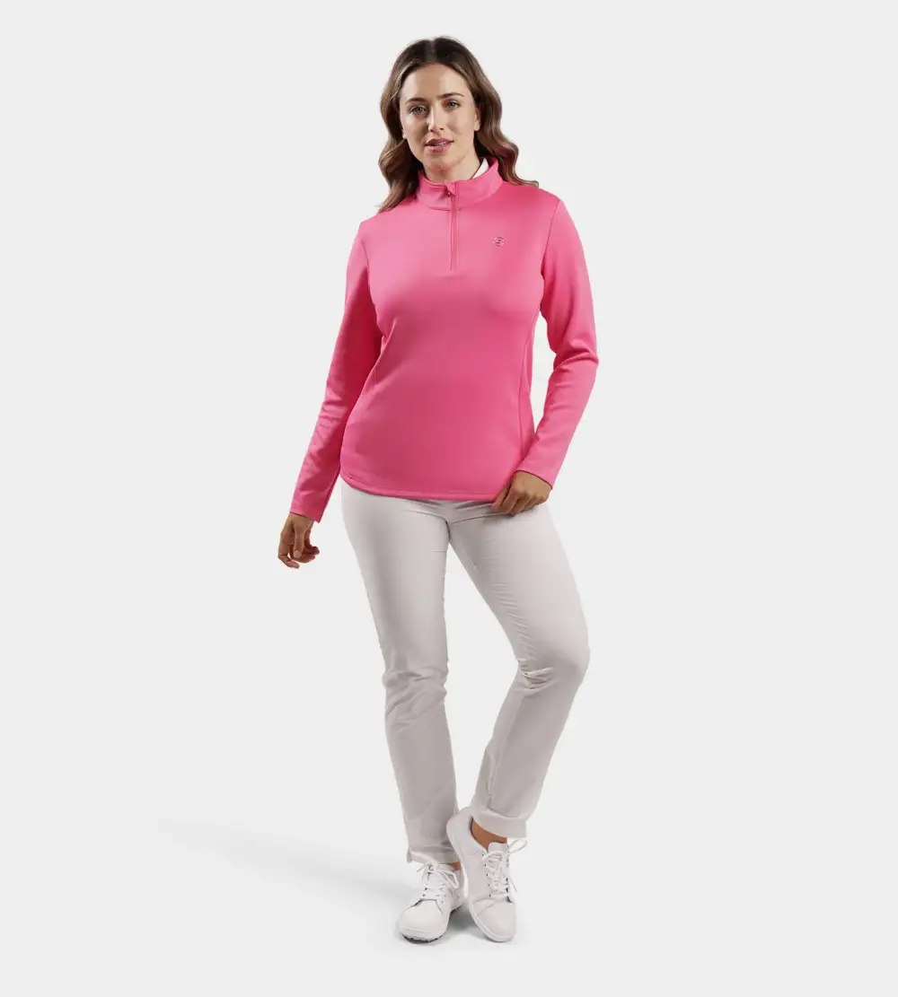 LADIES ULTRA BLEND MIDLAYER - PINK - Image 5