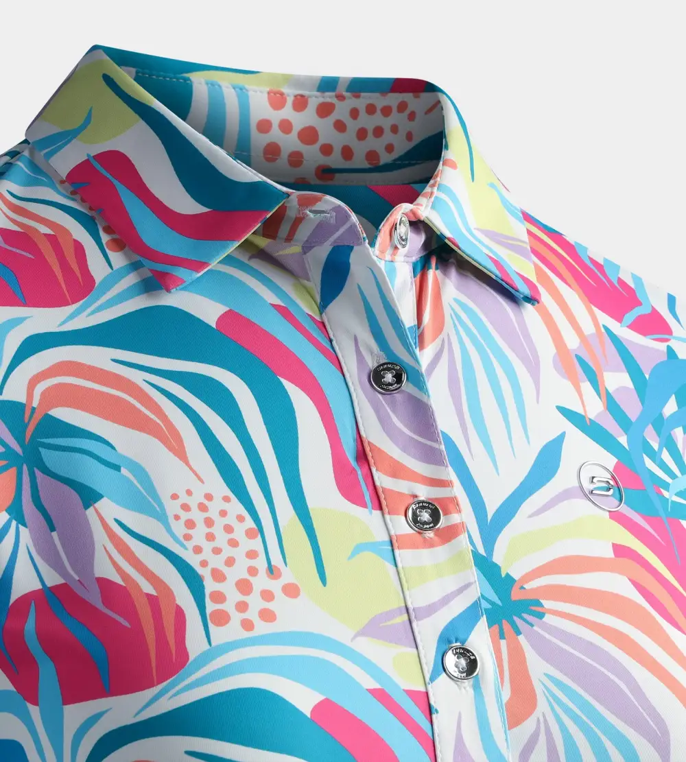 LADIES TROPIC POLO - WHITE - Image 4