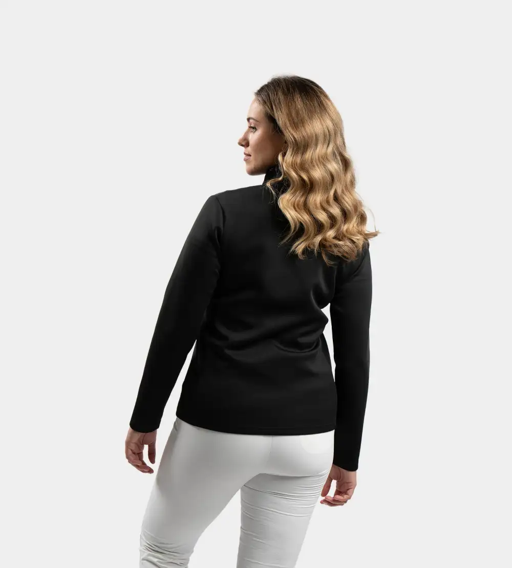 LADIES ULTRA BLEND MIDLAYER - BLACK - Image 3