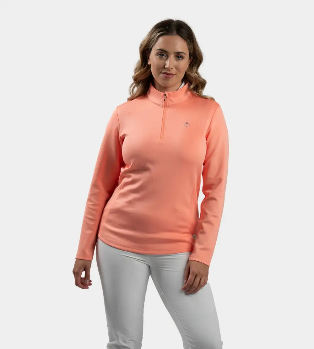 LADIES ULTRA BLEND MIDLAYER - CORAL