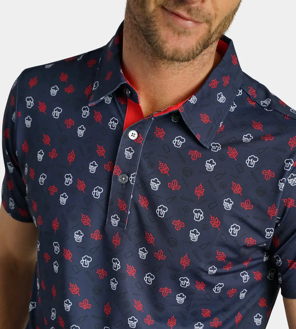 HOPS N BARLEY POLO - NAVY - Image 5