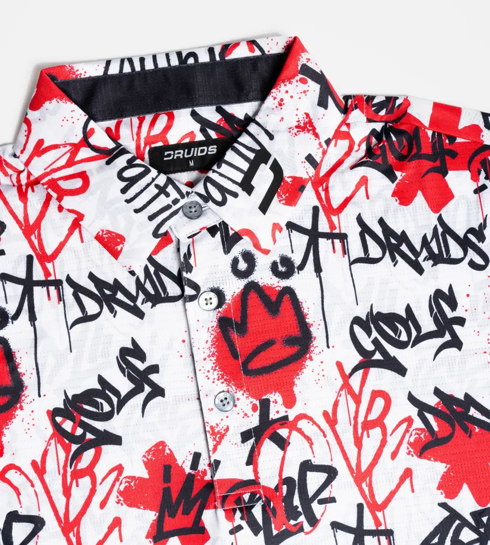 GRAFFITI POLO - WHITE - Image 4