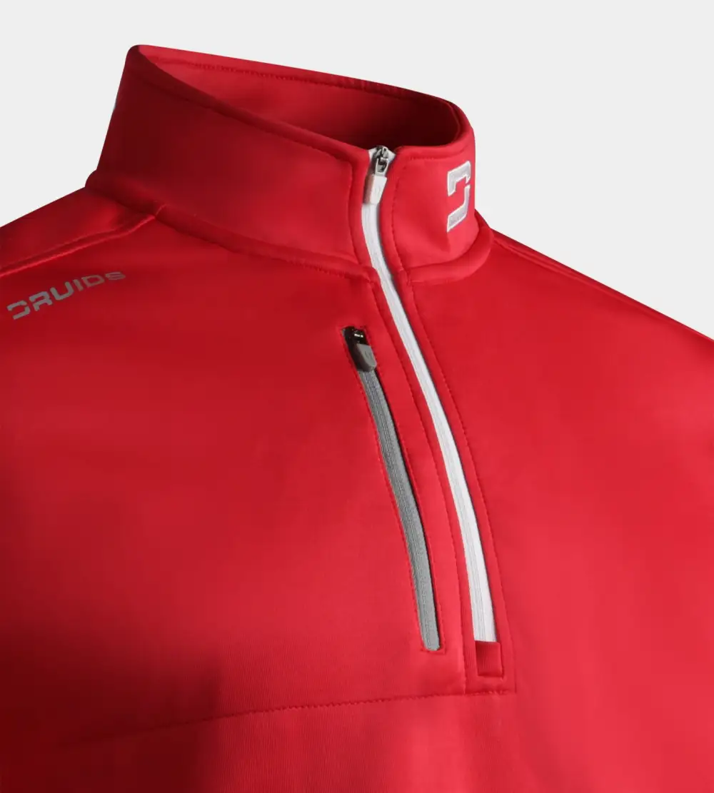 MEN'S ULTRA BLEND GOLF MIDLAYER 1/4 ZIP - RED - Image 4