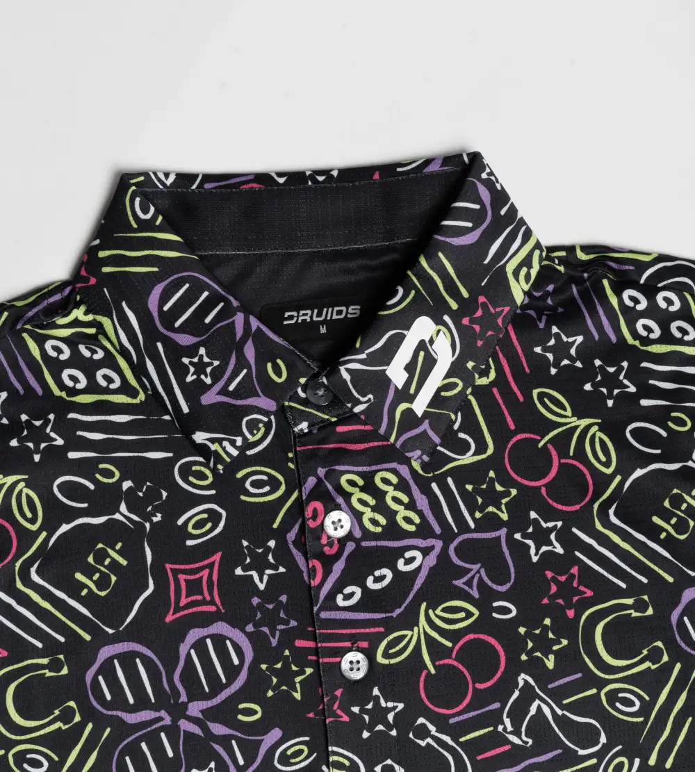 LUCKY 7 POLO - BLACK - Image 3