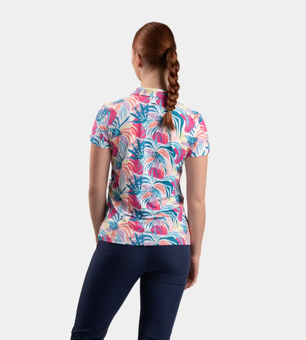 LADIES TROPIC POLO - WHITE - Image 3