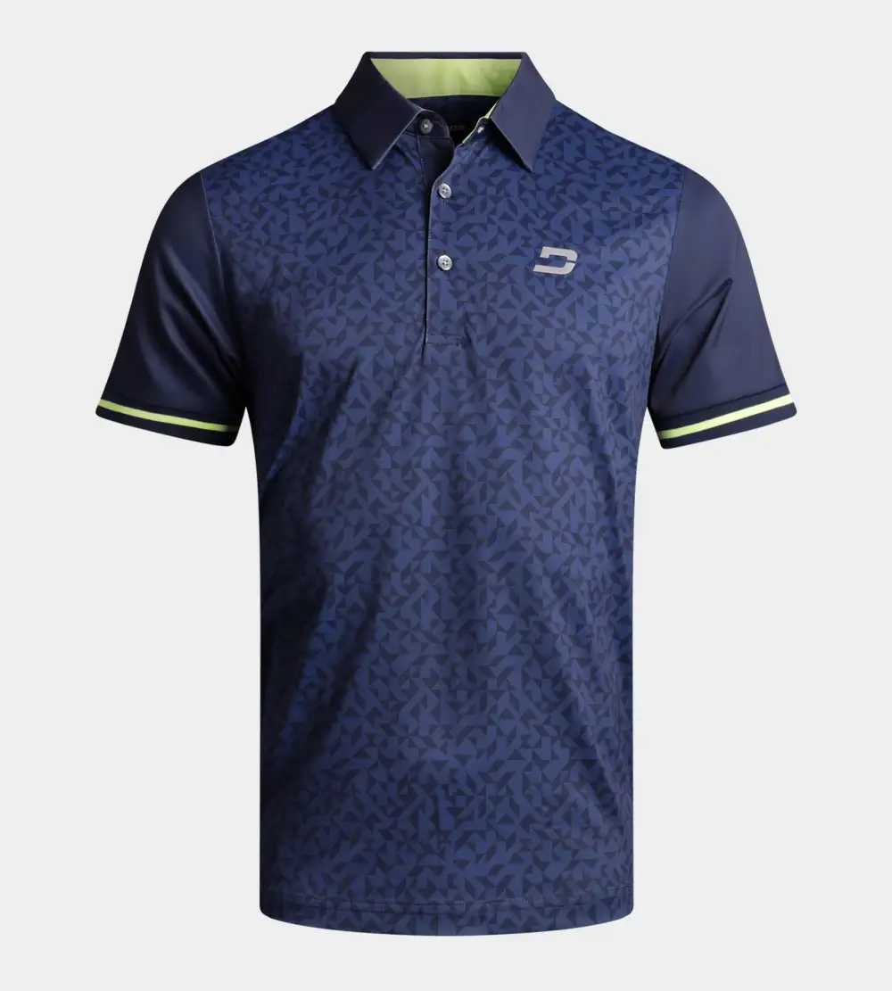 MODERN ABSTRACT POLO - NAVY