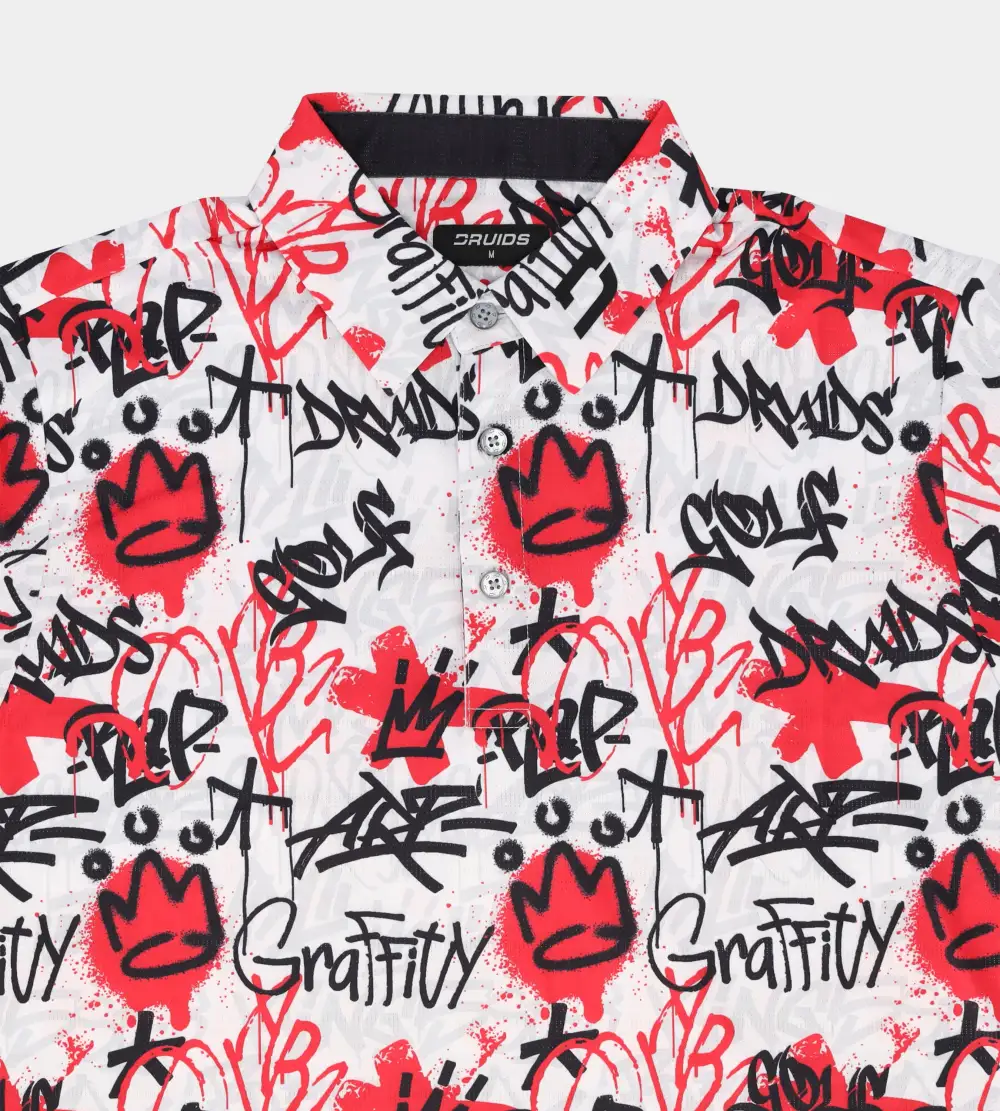 GRAFFITI POLO - WHITE - Image 6