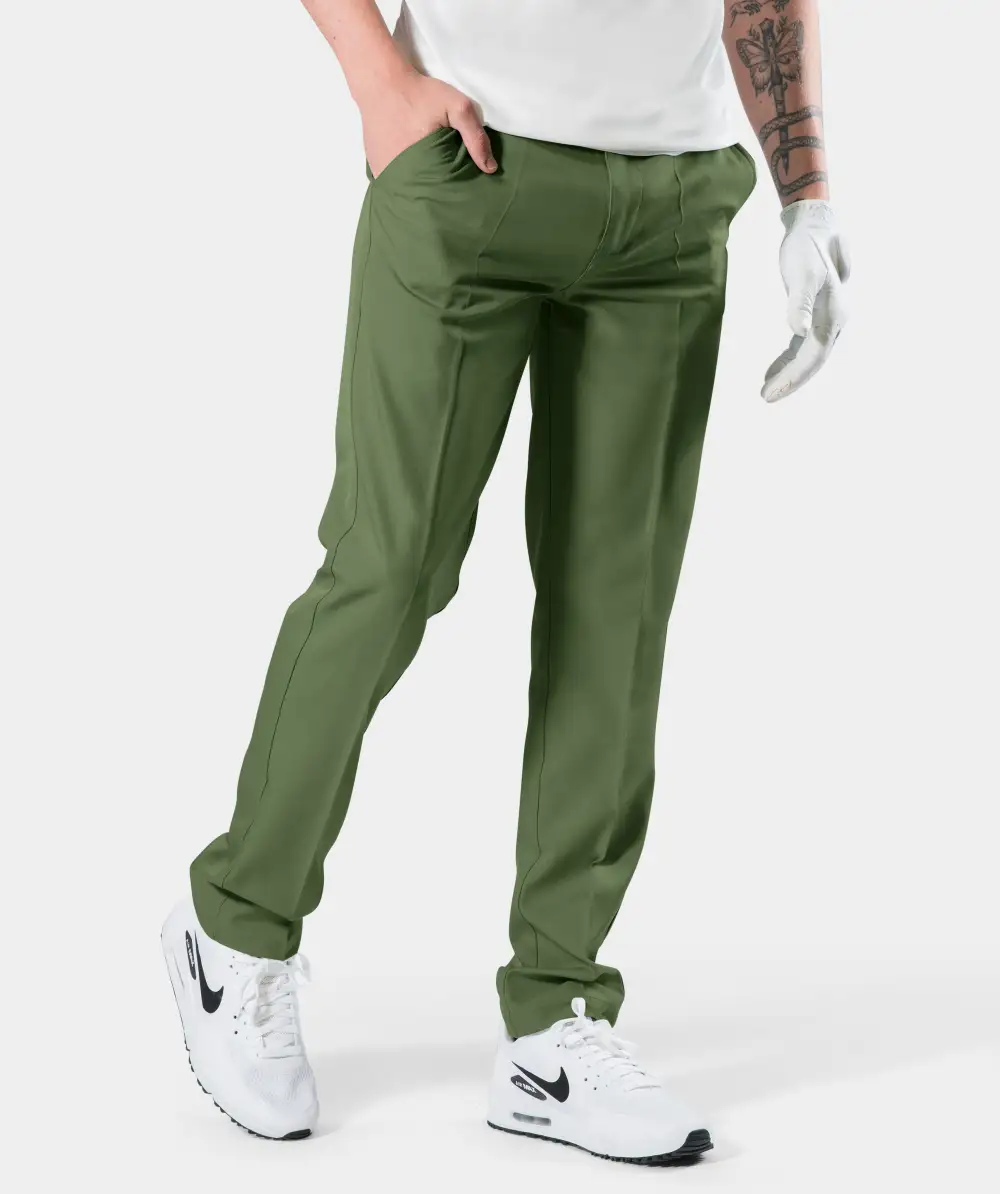 MENS CLIMA GOLF TROUSERS - KHAKI - Image 3