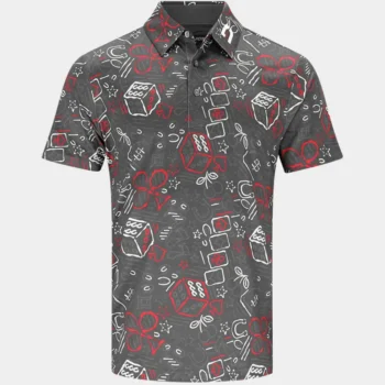 LUCKY 7 POLO - CHARCOAL