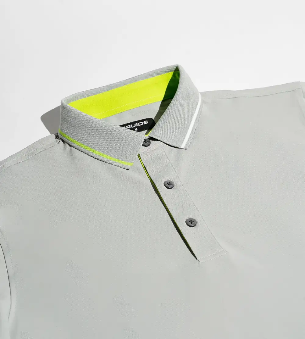 BAND LONG SLEEVE POLO - GREY - Image 3