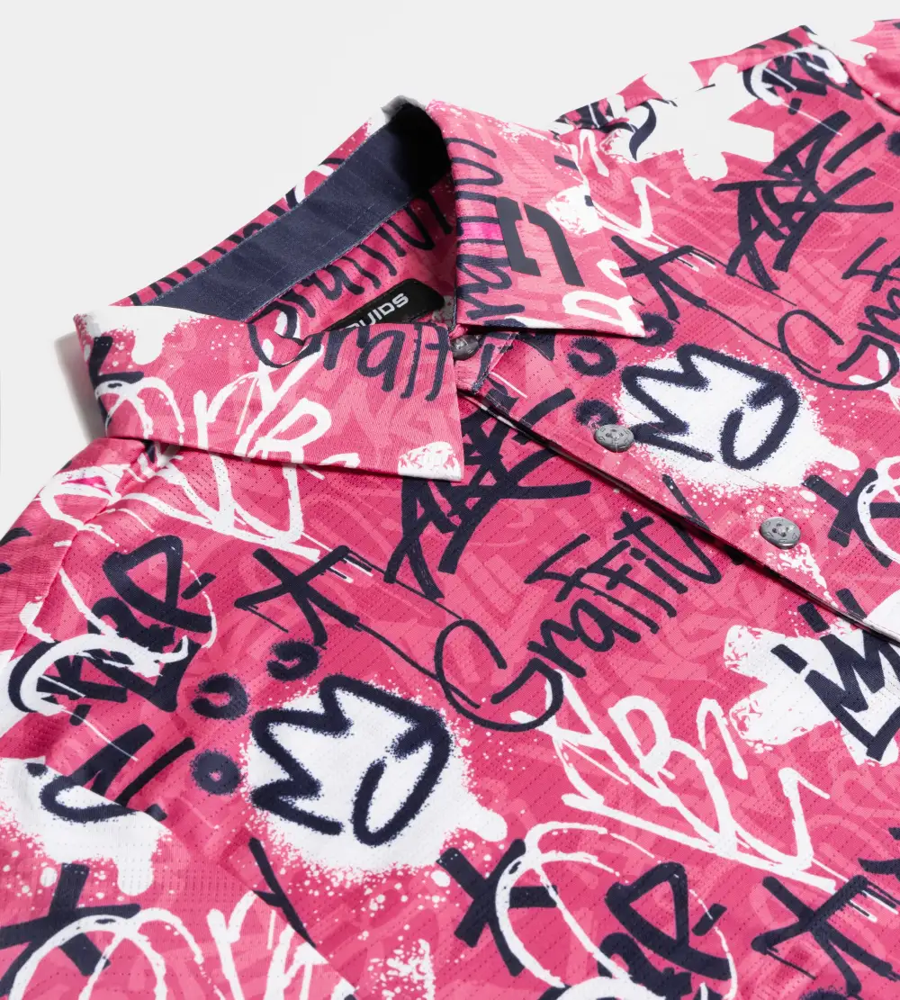 GRAFFITI POLO - PINK - Image 4
