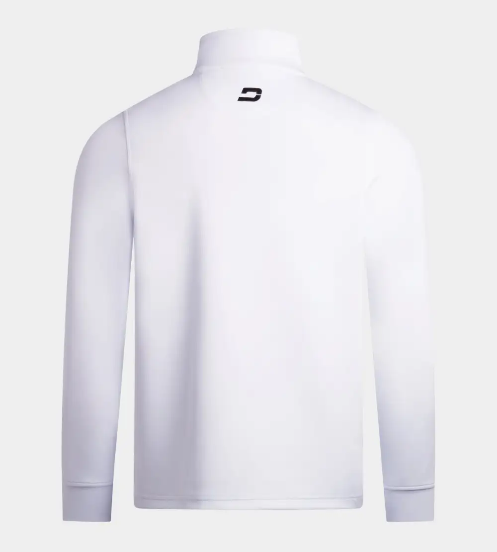 MEN'S ULTRA BLEND GOLF MIDLAYER 1/4 ZIP - WHITE - Image 2