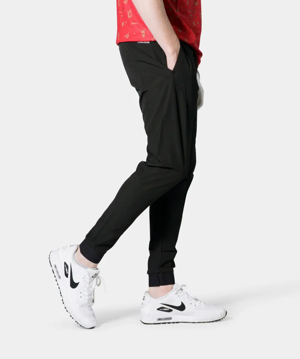 LUXE GOLF JOGGERS - BLACK - Image 6