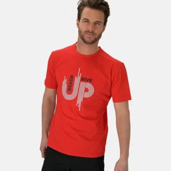 MEN'S NEVER GIVE UP T-SHIRT - RED