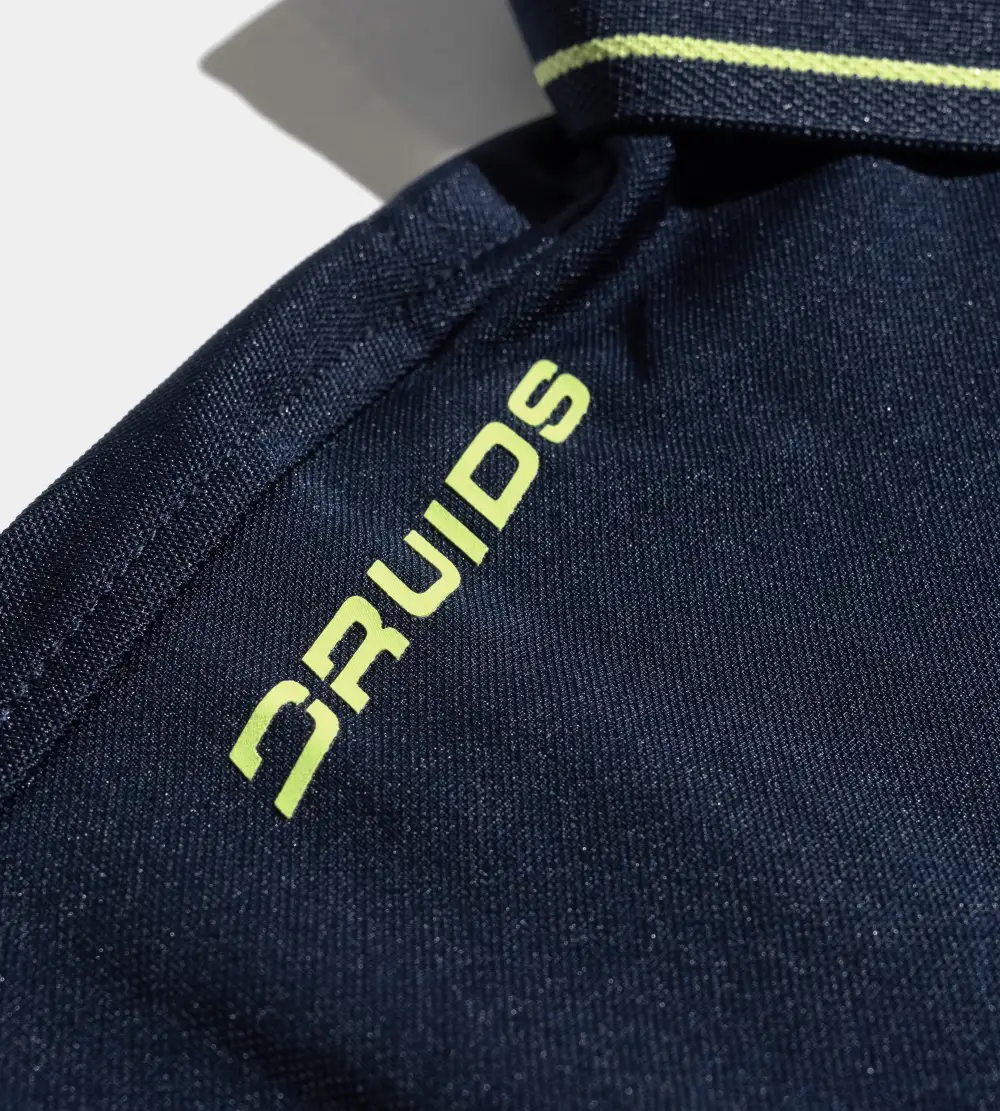 LEADER LONG SLEEVE POLO - NAVY/LIME - Image 5