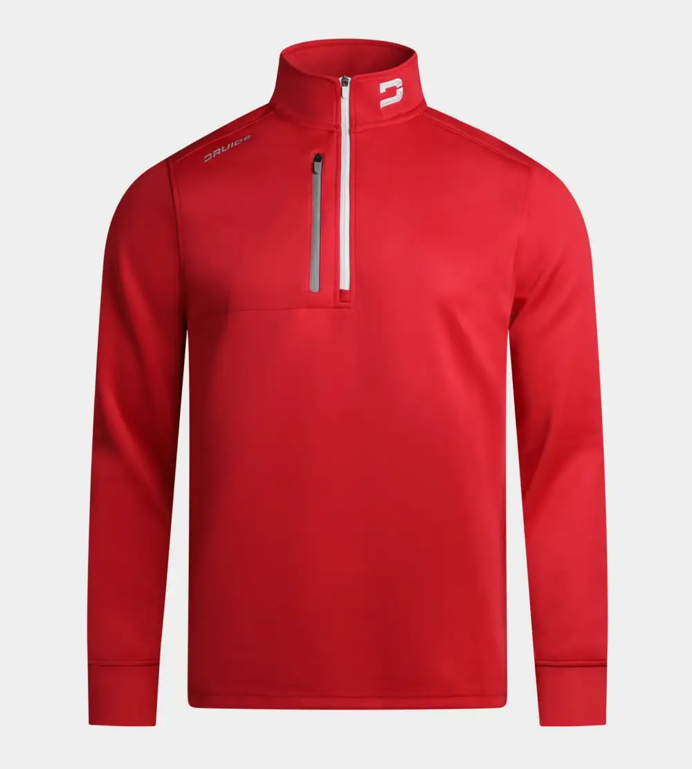 MEN'S ULTRA BLEND GOLF MIDLAYER 1/4 ZIP - RED