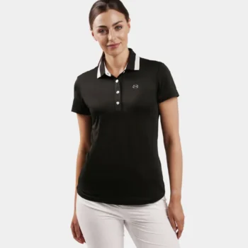 LADIES COUTURE POLO - BLACK