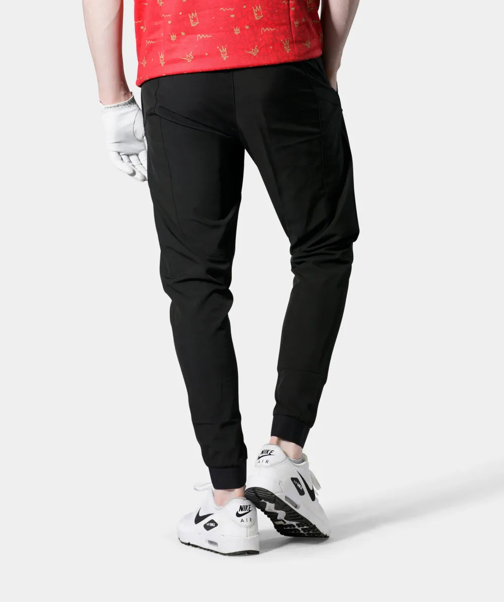 LUXE GOLF JOGGERS - BLACK - Image 5