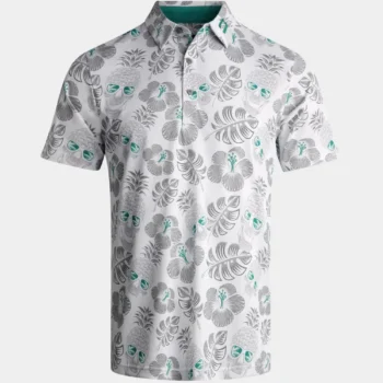 PINEAPPLE SKULLZ POLO - WHITE / TEAL