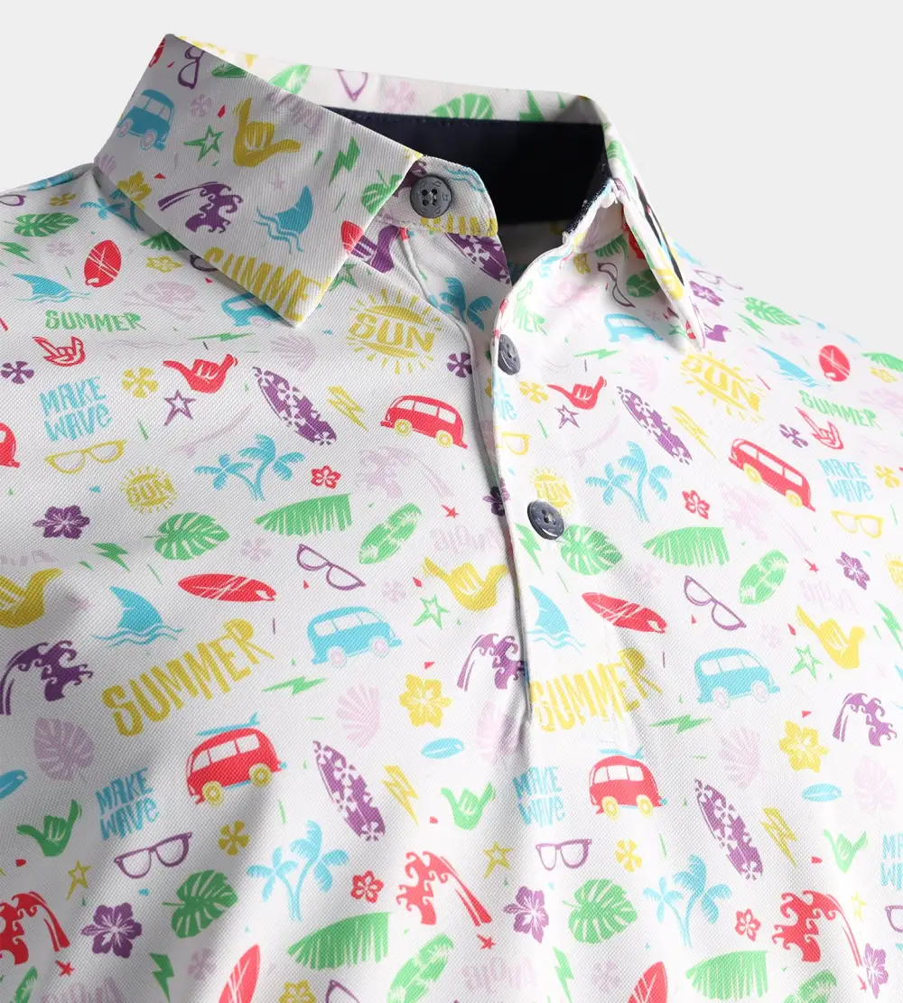 SUMMER BEACH POLO - WHITE - Image 3