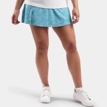 LADIES SIENNA SKORTS - LEOPARD TEAL