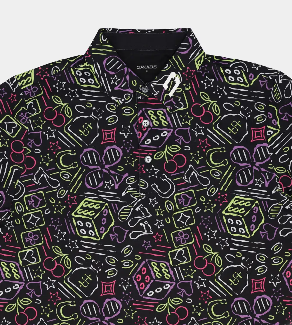 LUCKY 7 POLO - BLACK - Image 5