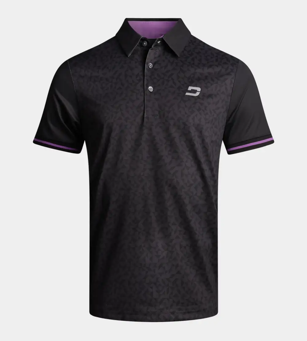 MODERN ABSTRACT POLO - BLACK