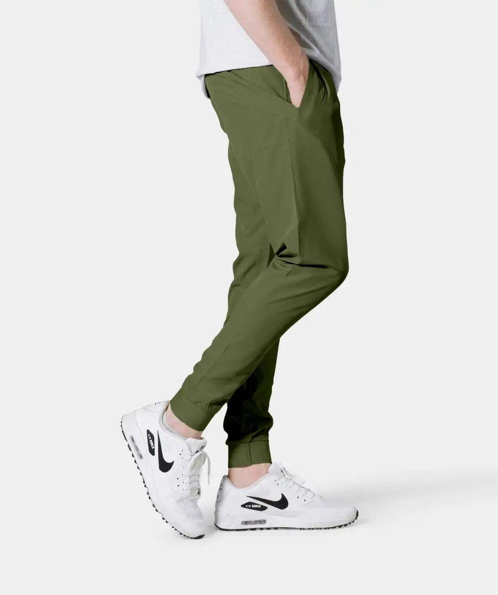 LUXE GOLF JOGGERS - KHAKI - Image 3