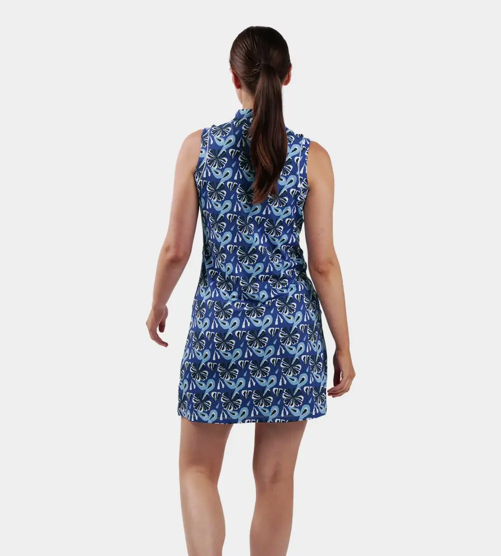LADIES LUXE DRESS - FLORAL BLUE - Image 3