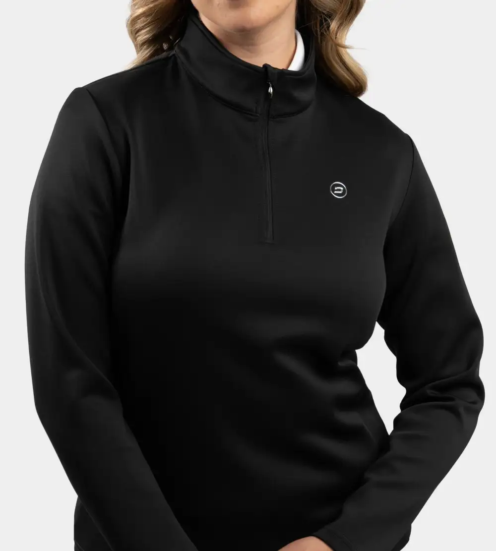 LADIES ULTRA BLEND MIDLAYER - BLACK - Image 2
