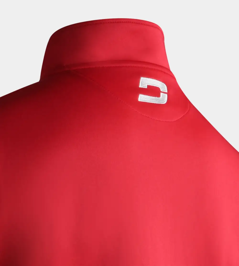 MEN'S ULTRA BLEND GOLF MIDLAYER 1/4 ZIP - RED - Image 5