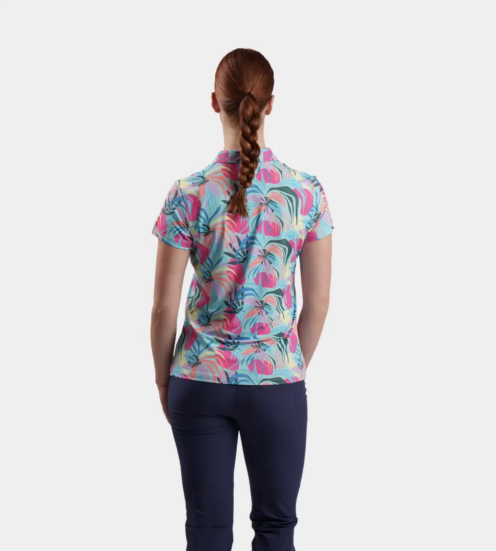 LADIES TROPIC POLO - GREEN - Image 3