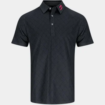 CHEVRON POLO - BLACK