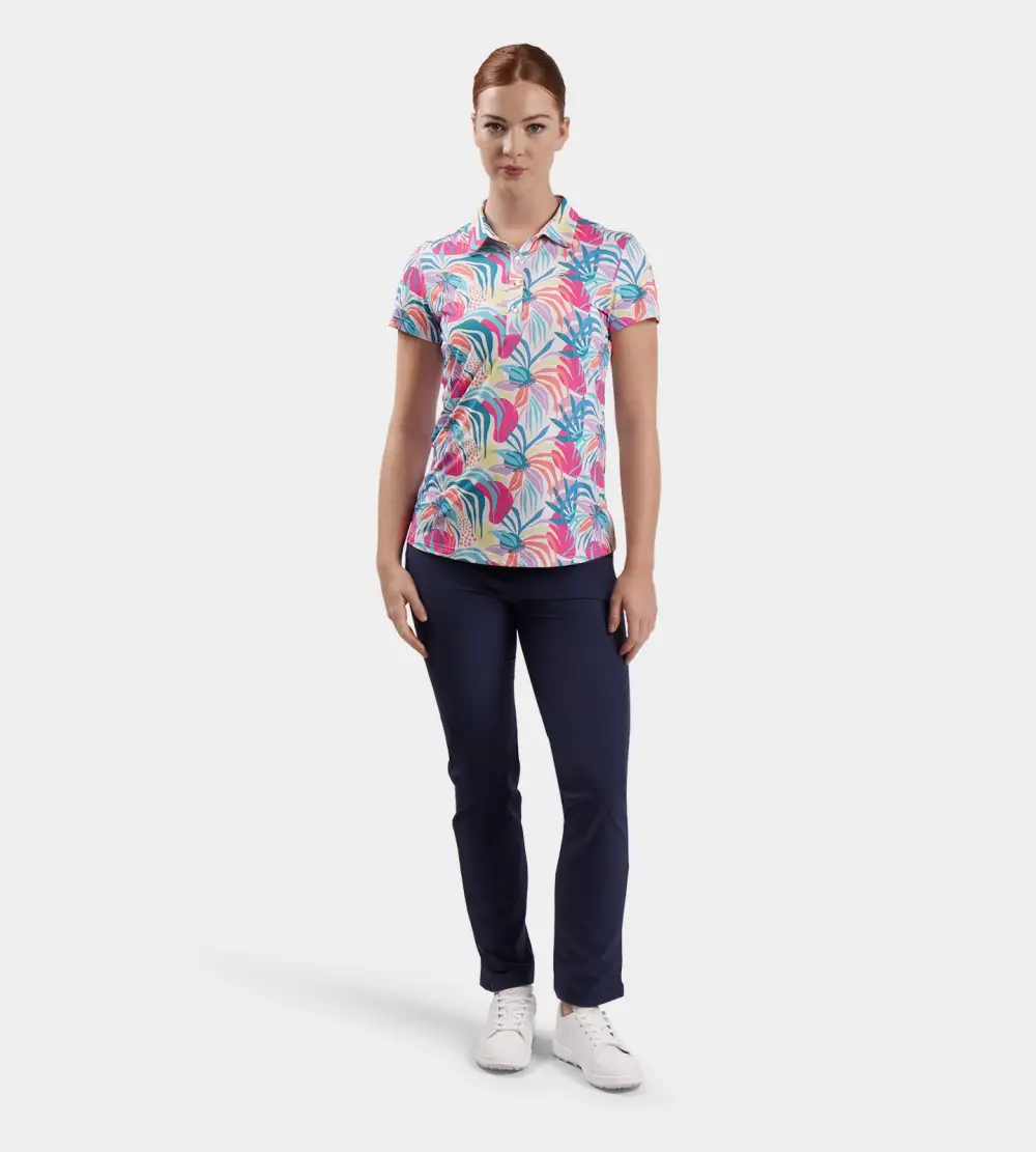 LADIES TROPIC POLO - WHITE - Image 6