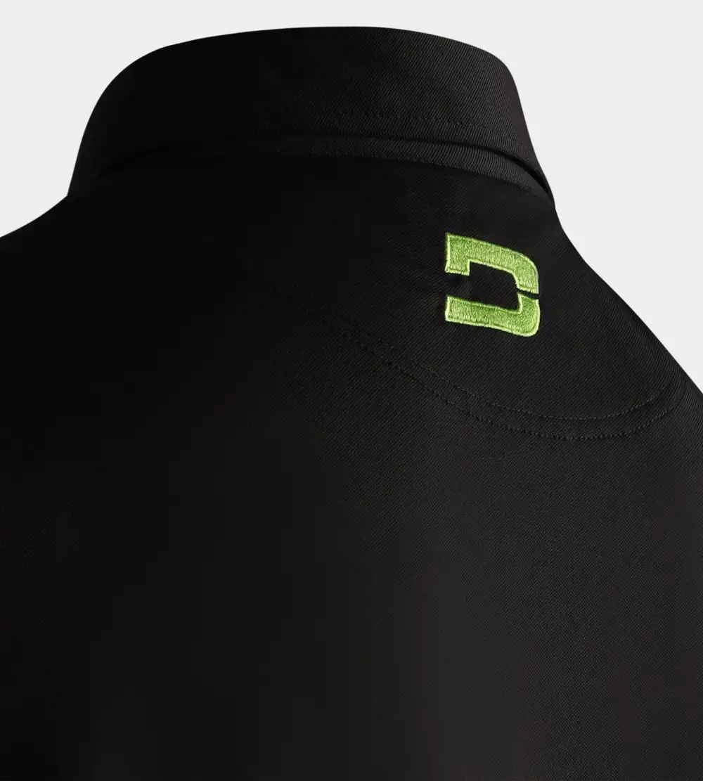 BLOCK PIQUE POLO - BLACK - Image 6